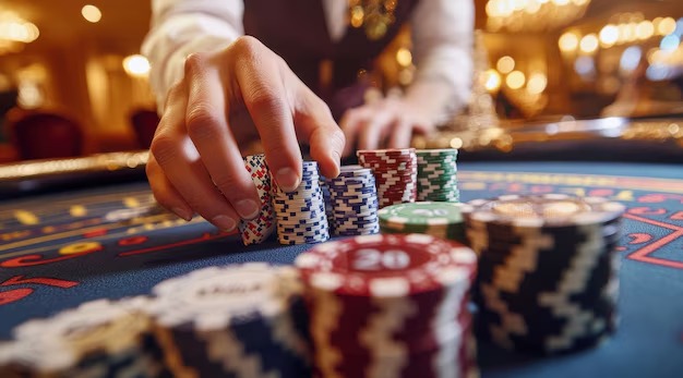 Live Baccarat table with dealer and card layout on gardatoto login